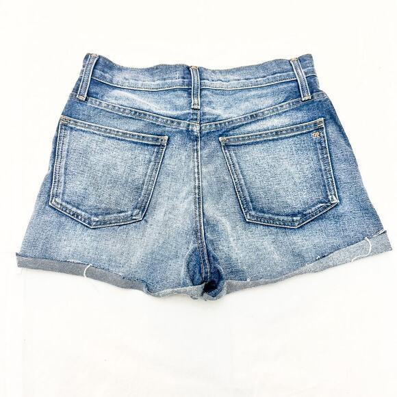 Madewell The Perfect Jean Short Folded Hem Denim Jeans Zip Fly Size 27 - Picture 2 of 6